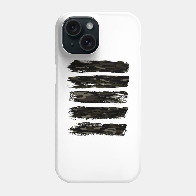 Dark camouflage pattern Phone Case by Destroyed-Pixel