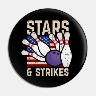 Stars and Strikes | Patriotic 4th of July Bowling Pin