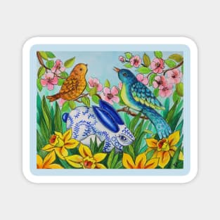 Easter Watercolor Illustration Magnet