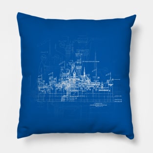 Castle Blueprint Pillow