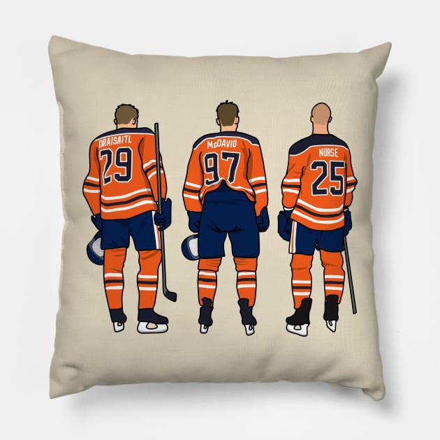 the big 3 from edmonton Pillow by rsclvisual