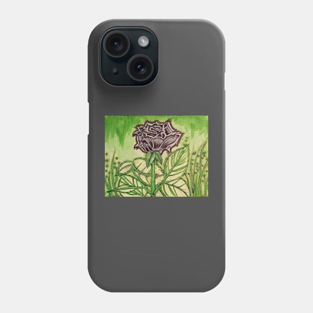 black rose Phone Case by RAYD4ART