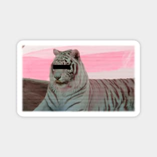 Vaporwave tiger Magnet