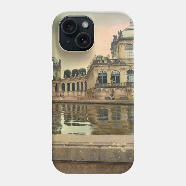 Beautiful Retro Photography from Dresden Germany sightseeing with rainbow sky Phone Case by BoogieCreates