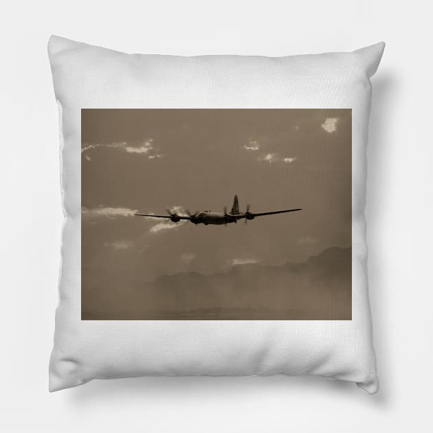 B-29 Bomber Fighter Plane Pillow by Scubagirlamy