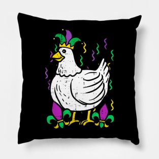 Mardi Gras Chicken  Outfit Farming Men Women Kids Pillow