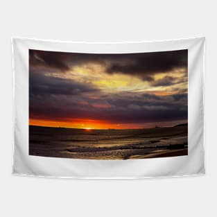 Dark Dramatic December Daybreak Tapestry