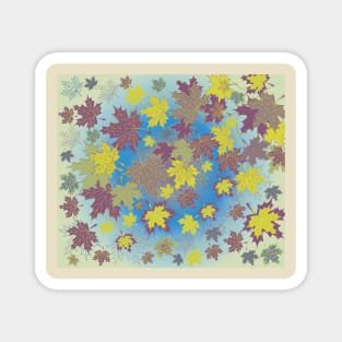 Autumn Maple Leaves Nature Beauty Magnet