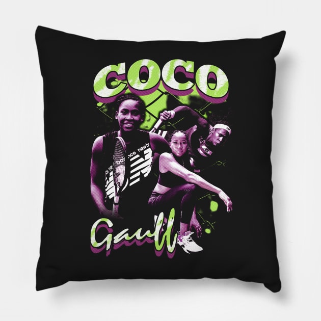 COCO GAUFF Vintage 90s Pillow by Dewo Sadewo