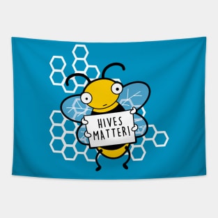 Funny Cute Honey Bee Protest Funny BLM Parody Meme Cartoon Tapestry