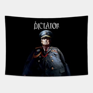Donald Trump American Dictator: The Demise of American Democracy on a dark (Knocked Out) background Tapestry