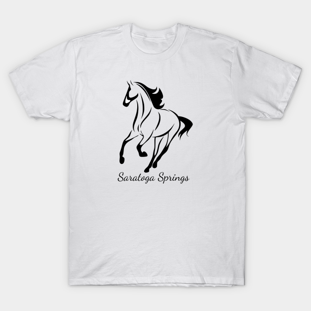 Discover Saratoga Springs Horse Script - Saratoga Springs - T-Shirt