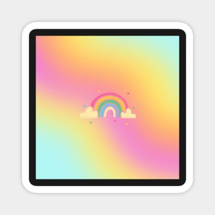 Pink Pastel Rainbow Magnet