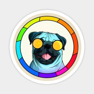 Urban pug with sunglasses Magnet