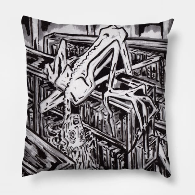 Tall Librarian Ghost Pillow by JenTheTracy