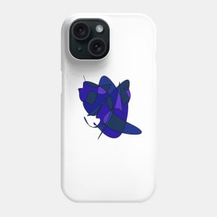 Abstract Lines And Curves In Blue Phone Case