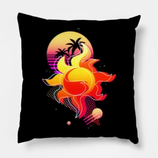 Synthwave Sunset Shimmer Cutie Mark Pillow