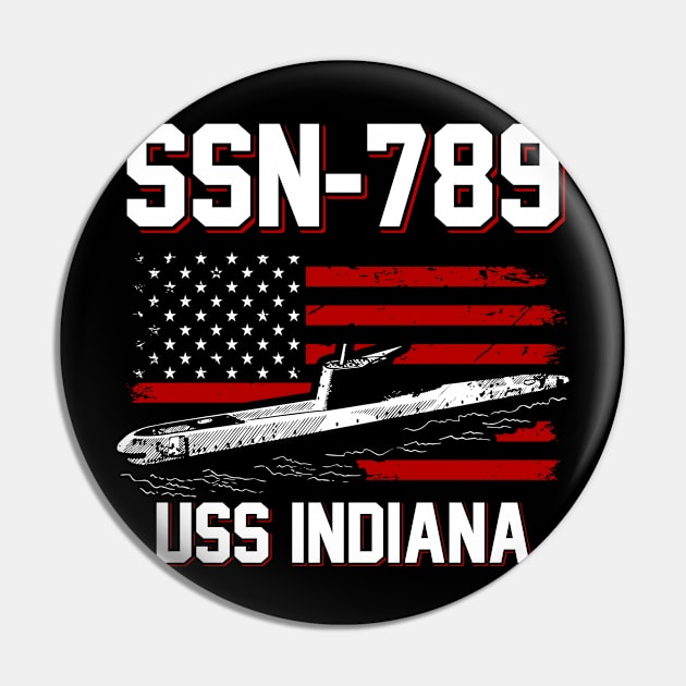 SSN-789 USS Indiana T-Shirt Pin by Zone32