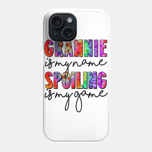 Tie Dye Grannie Is My Name Spoiling Is My Game Mothers Day Phone Case