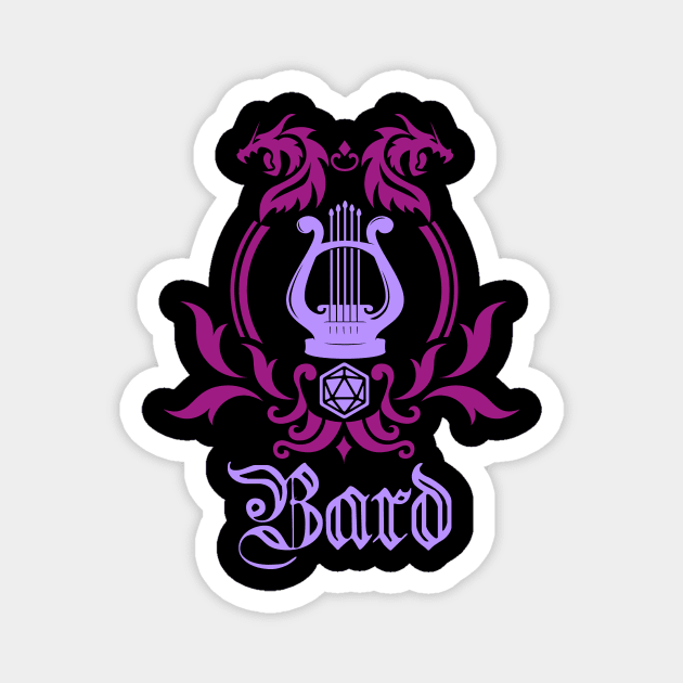 D&D Bard Simple Class Emblem Magnet by Sunburst