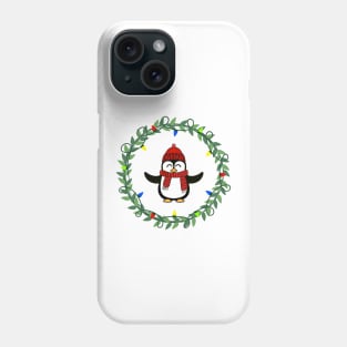 PENGUIN Christmas Wreath Phone Case