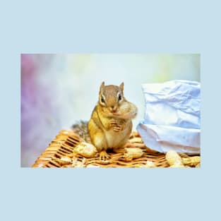 Chipmunk with a peanut stuffed in his fat cheek T-Shirt