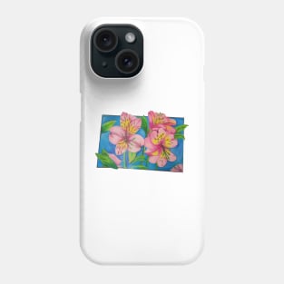 Alstroemeria in a Frame Phone Case