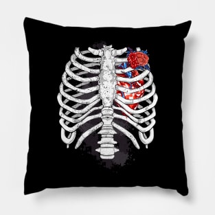 Skeleton Rib Cage Pillow