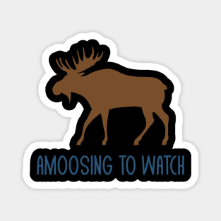 Amoosing To Watch Funny Moose Pun Jokes Humor Magnet