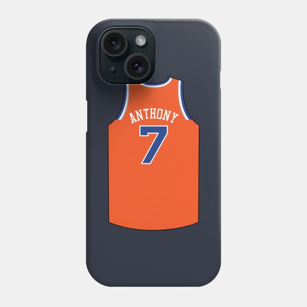 Carmelo Anthony New York Jersey Qiangy Phone Case by qiangdade