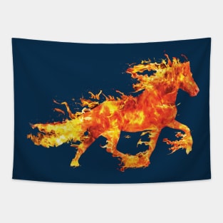 Fire Horse Horse Racing Tapestry