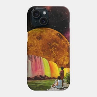 Waterfall - Space Collage, Retro Futurism Phone Case