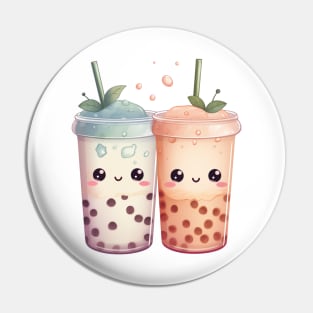 Boba couple Pin