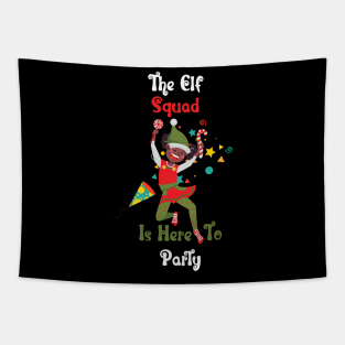 The Elf Squad Is Here To Party Tapestry