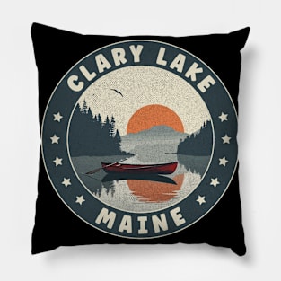 Clary Lake Maine Sunset Pillow