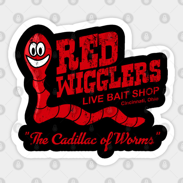 Red Wigglers from WKRP in Cincinnati, distressed - Wkrp - Sticker