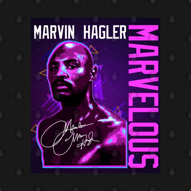 Marvelous Marvin Hagler Boxing Legend Signature Vintage Retro 80s 90s Bootleg Rap Style by CarDE