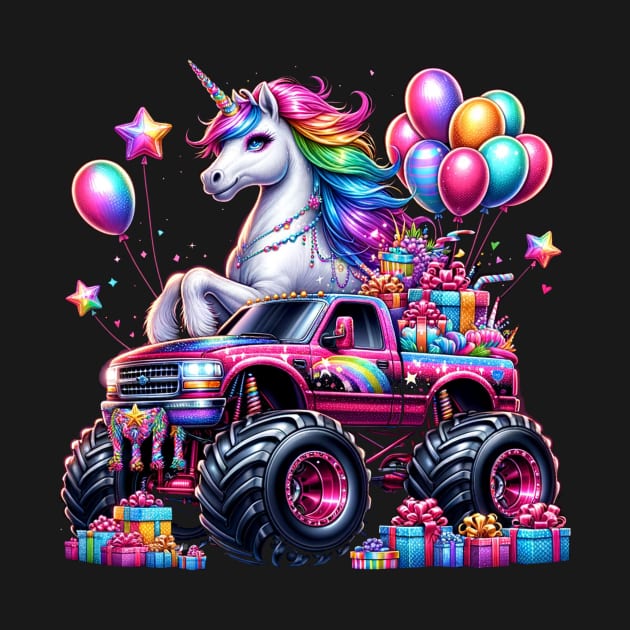 Monster Truck Unicorn Birthday Party Monster Truck Girl by ProCoffe