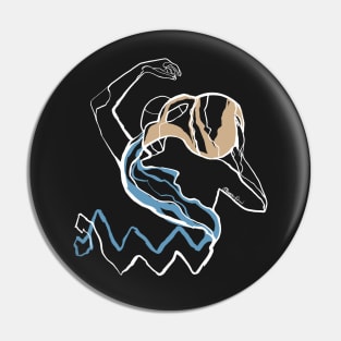 Single Line - Aquarius (White) Pin