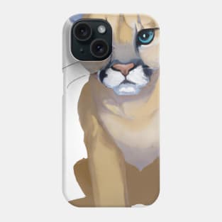 Cute Cougar Drawing Phone Case