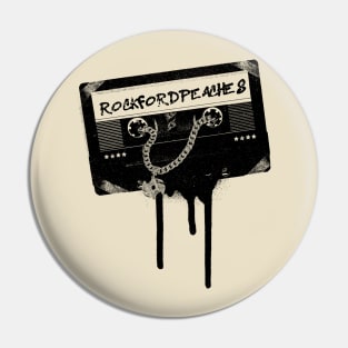 Rockford Peaches - Black Cassette Music Pin