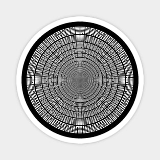 I Ching Hexagrams - White on Black Magnet