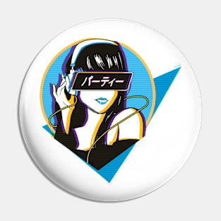 Party! - Sad Japanese Aesthetic - Orange/Blue Ver Pin