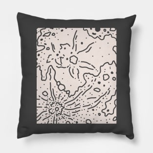 Minimalist Abstract Moon Space Warm Colours Pattern Pillow