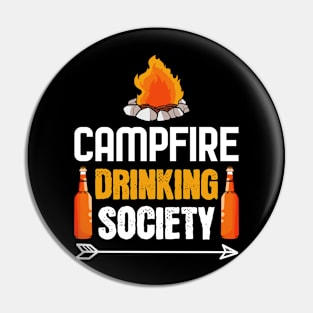 Campfire Drinking Society - For Campers Pin