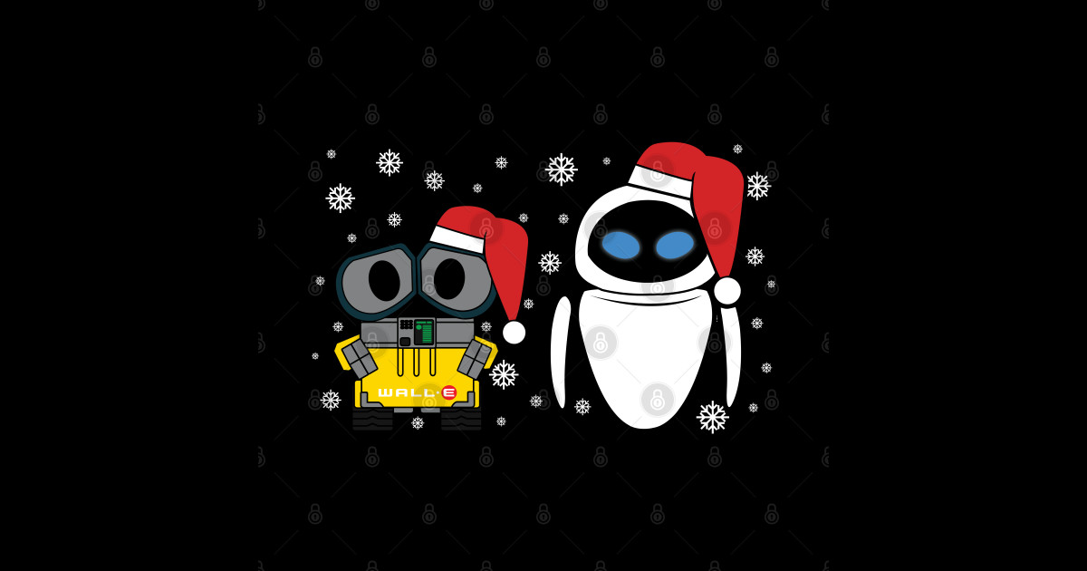 Wall E and Eve Christmas Wall E TShirt TeePublic