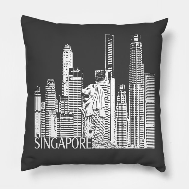 Singapore Pillow by TravelTs