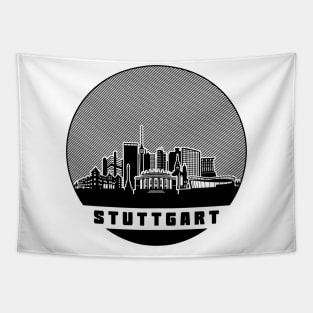 Stuttgart Germany Skyline Tapestry