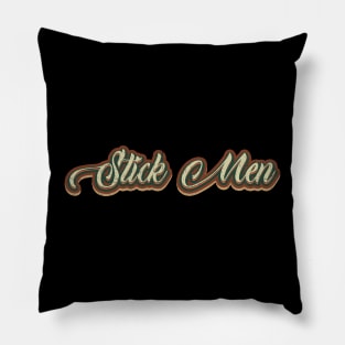 vintage tex Stick Men Pillow