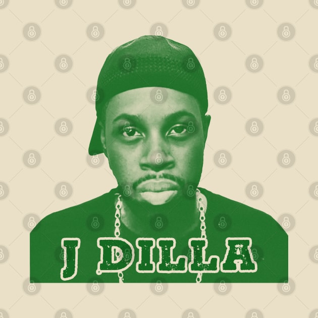 j dilla // green solid style by Loreatees